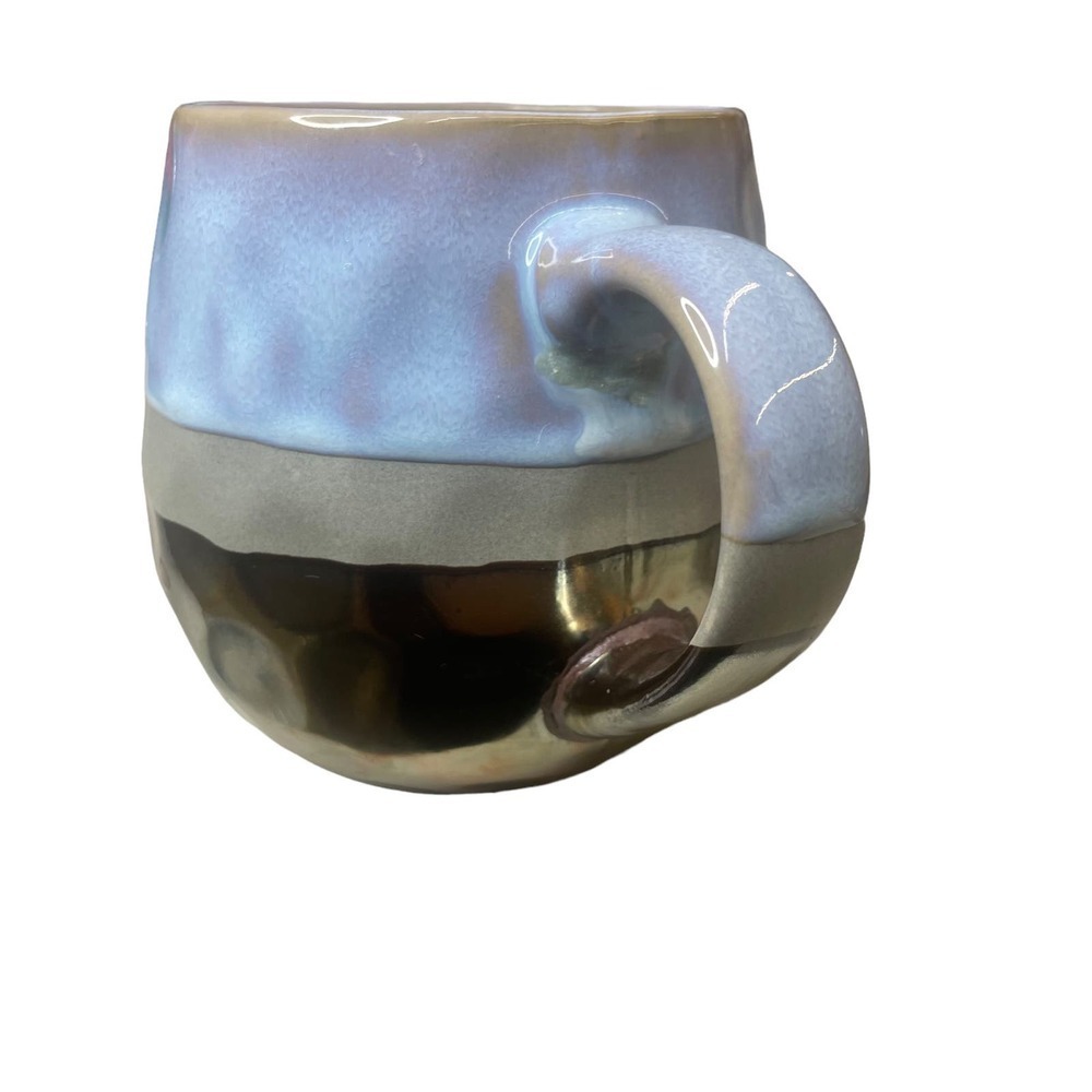 ROSHER Stoneware Mug Metallic Artisan Drip‎ Glaze